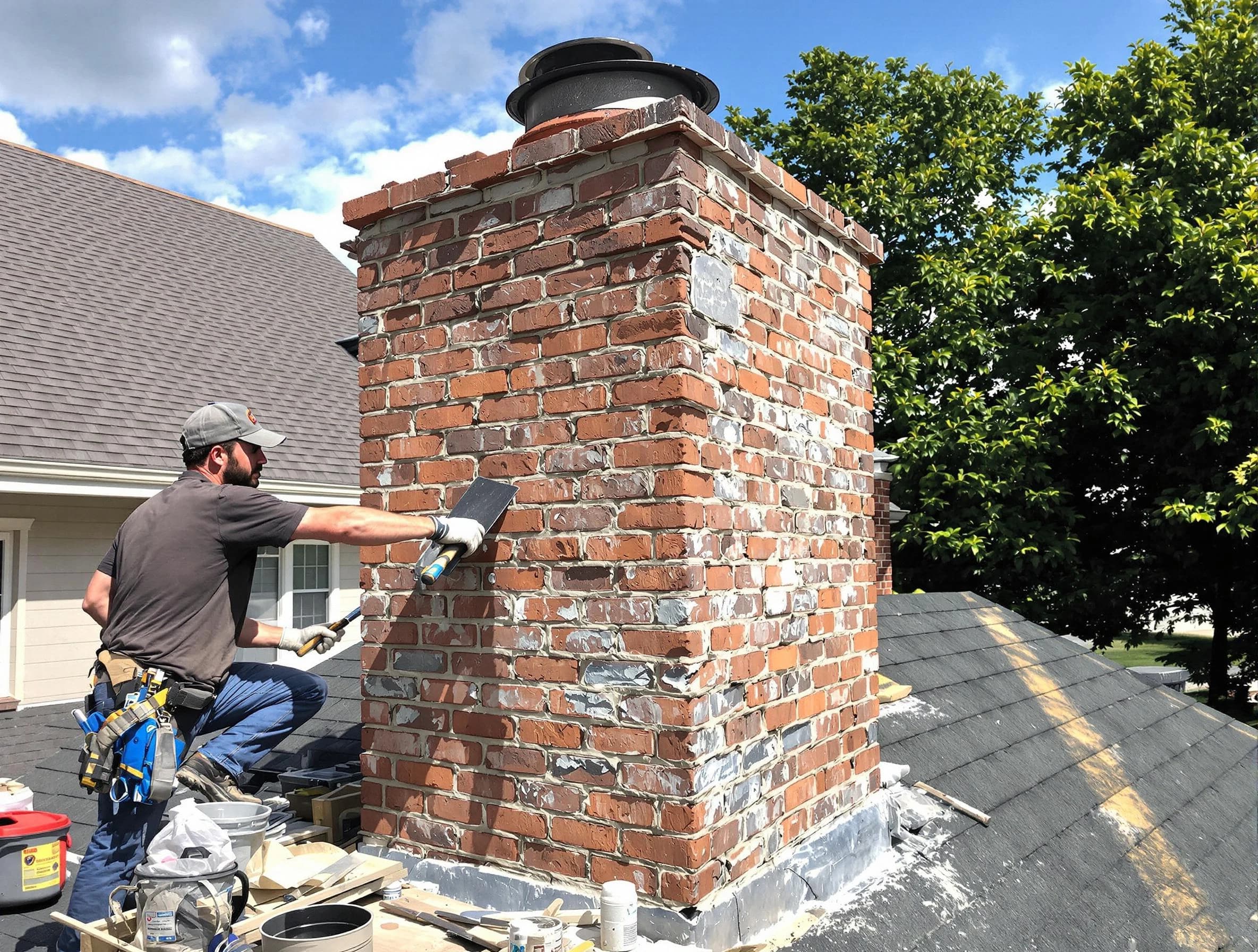 Completed chimney rebuild by Bloomfield Chimney Sweep in Bloomfield, NJ