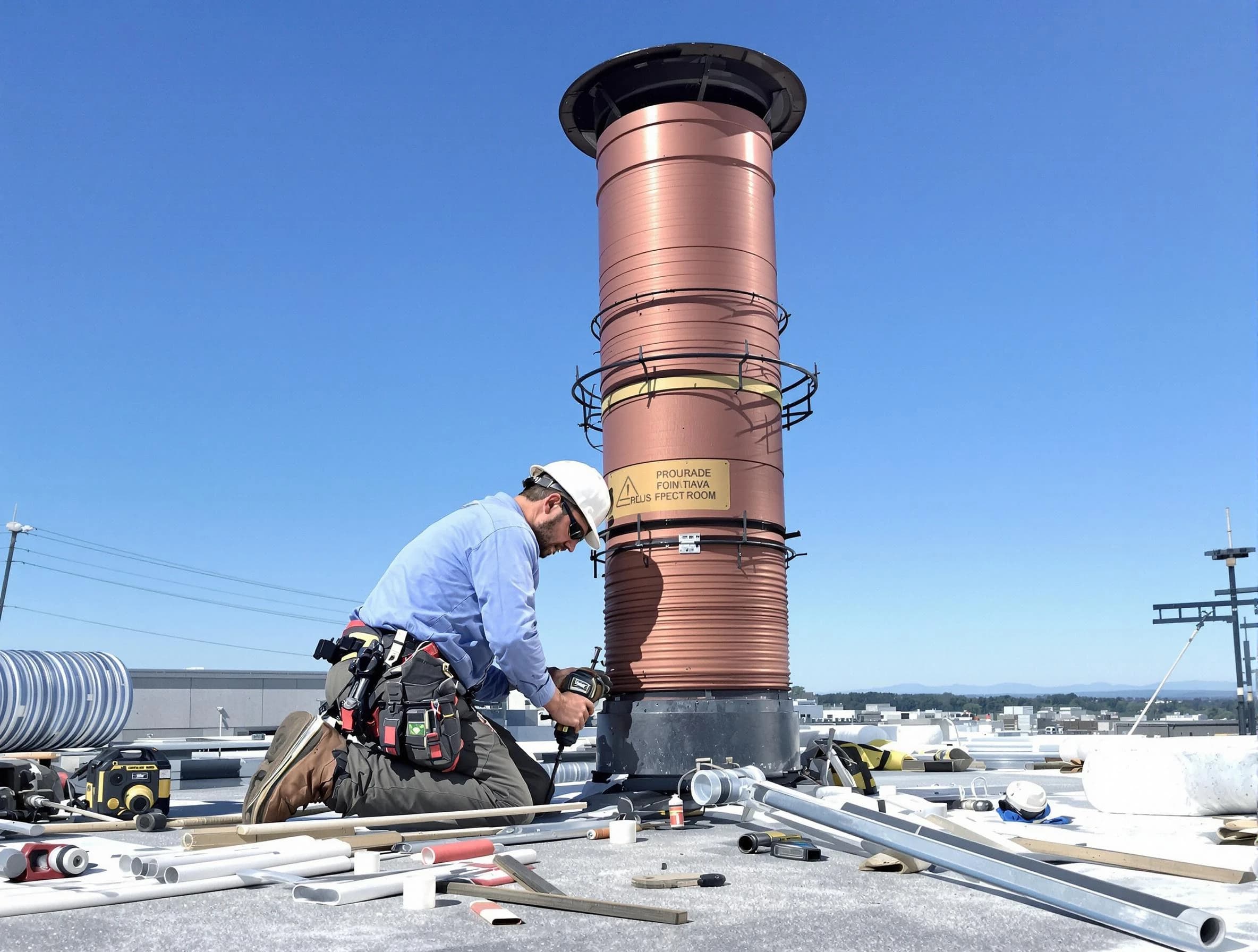 Installed chimney liner by Bloomfield Chimney Sweep in Bloomfield, NJ
