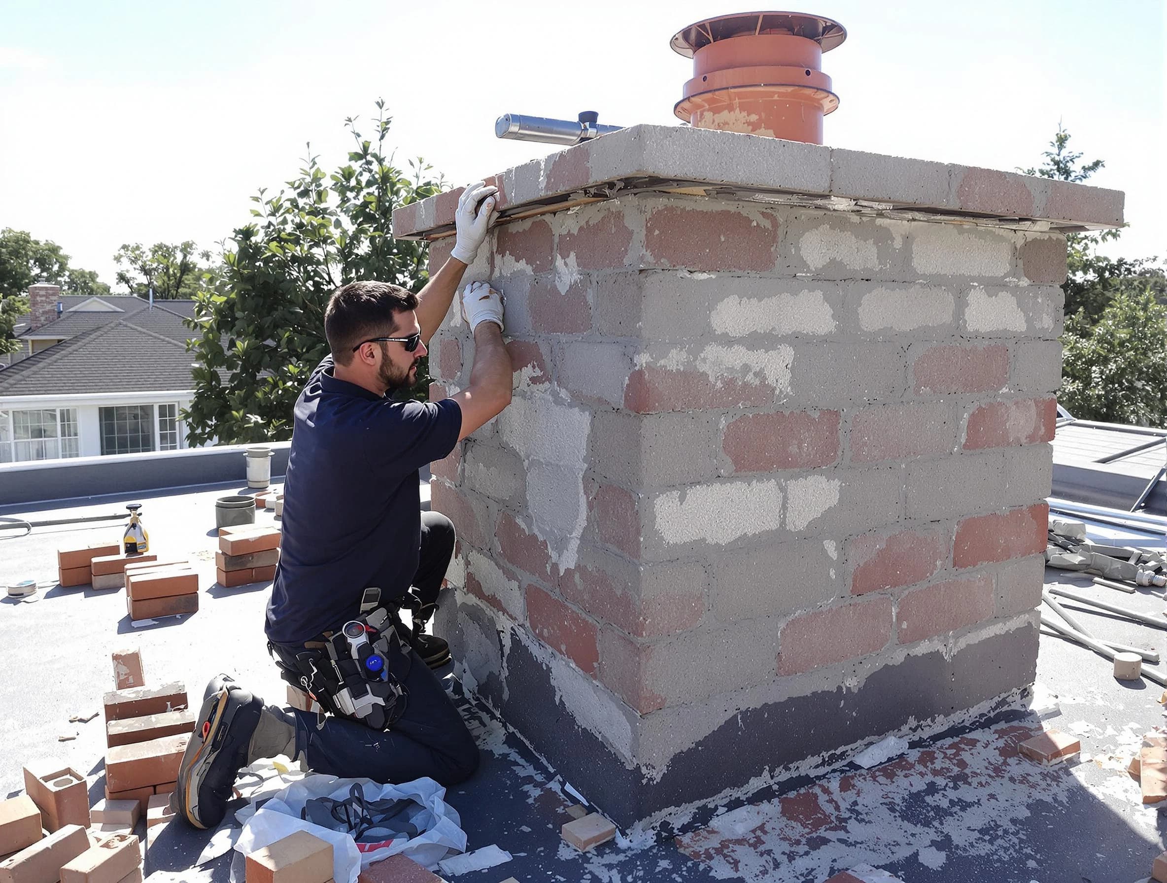 Advanced chimney repair process by Bloomfield Chimney Sweep in Bloomfield, NJ