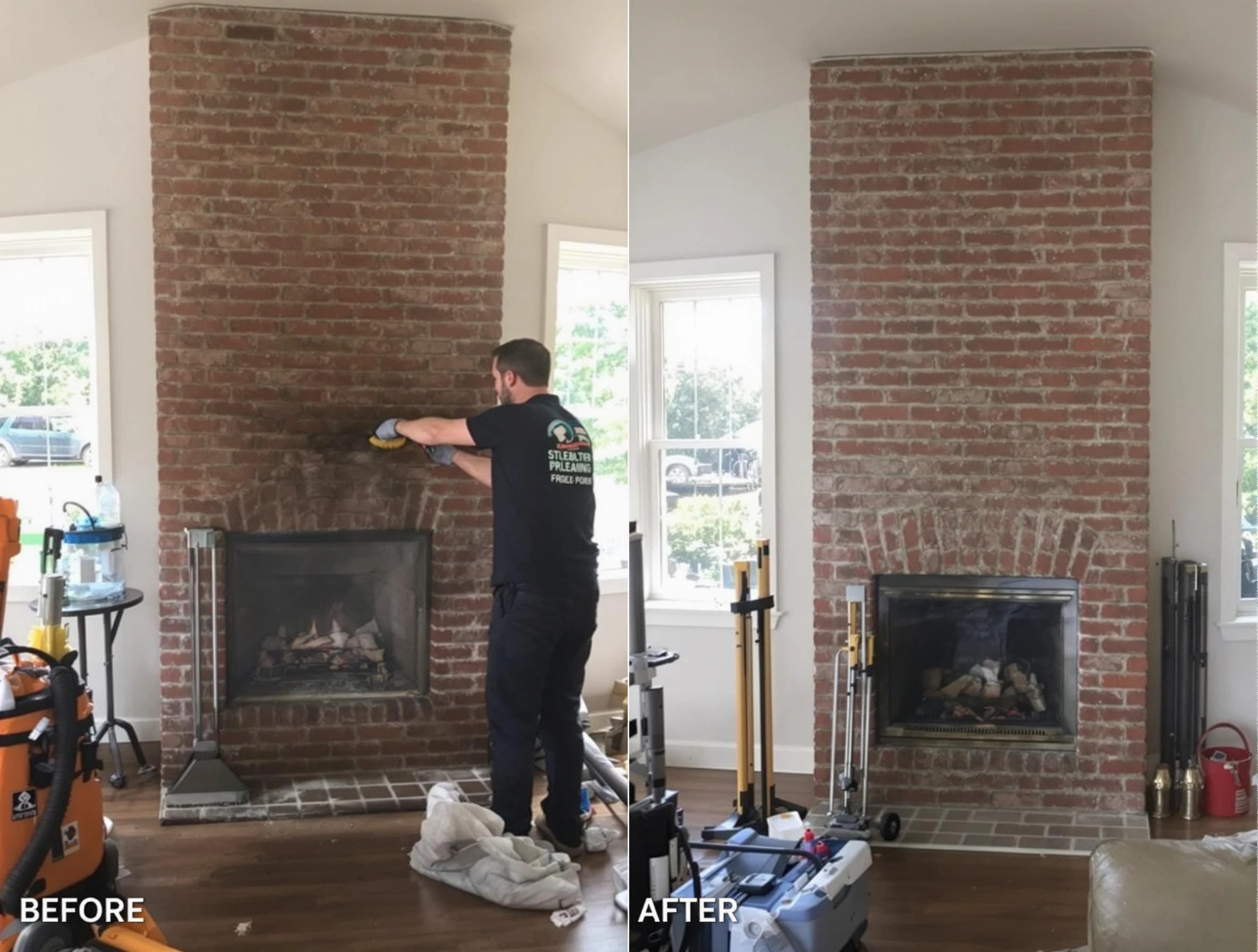Finished chimney sweeping service by Bloomfield Chimney Sweep in Bloomfield, NJ