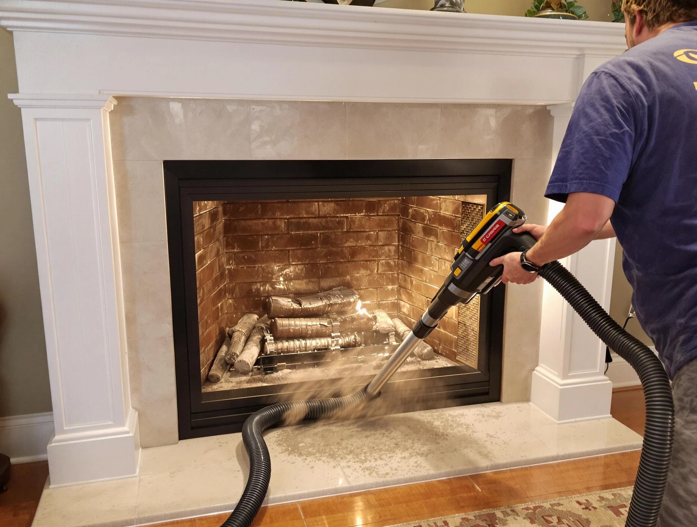 Fireplace cleaning performed by Bloomfield Chimney Sweep in Bloomfield, NJ
