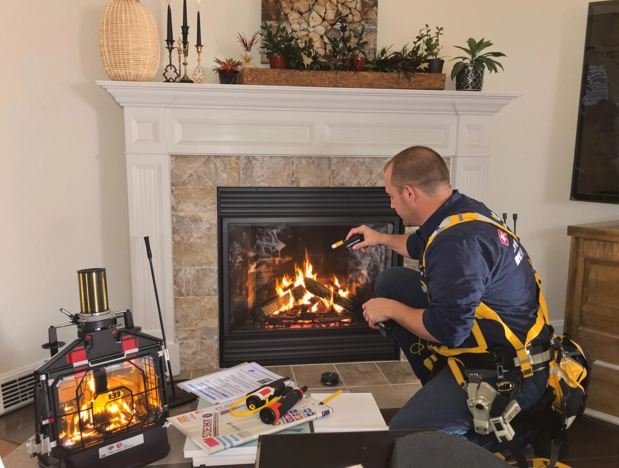 Safety-focused fireplace inspection by Bloomfield Chimney Sweep in Bloomfield, NJ