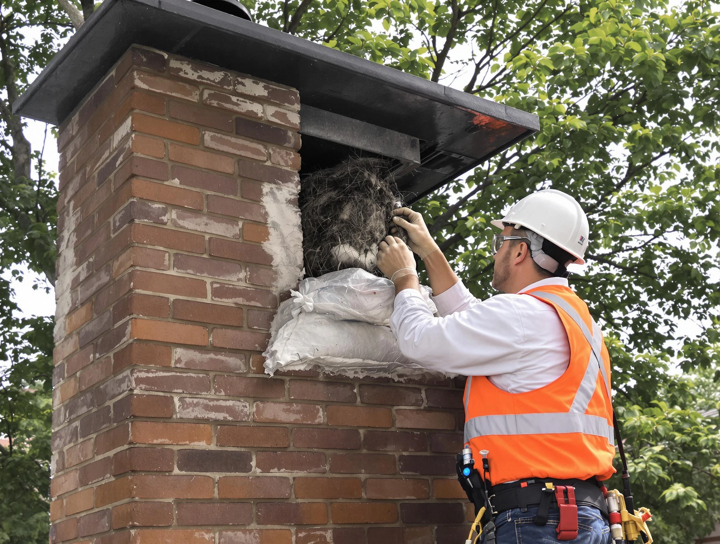 Humane removal of debris and animals by Bloomfield Chimney Sweep in Bloomfield, NJ