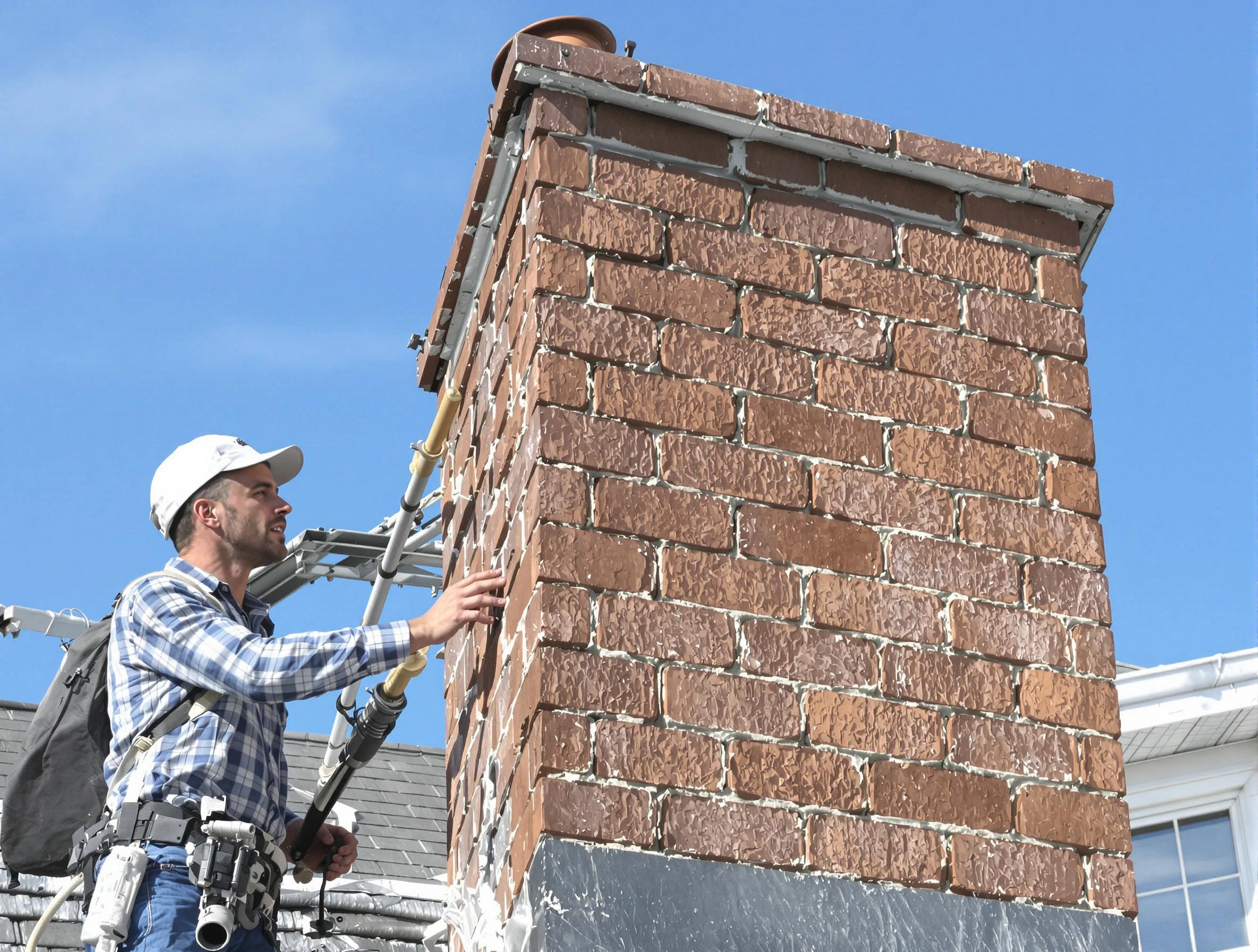 Brickwork for a chimney rebuild by Bloomfield Chimney Sweep in Bloomfield, NJ