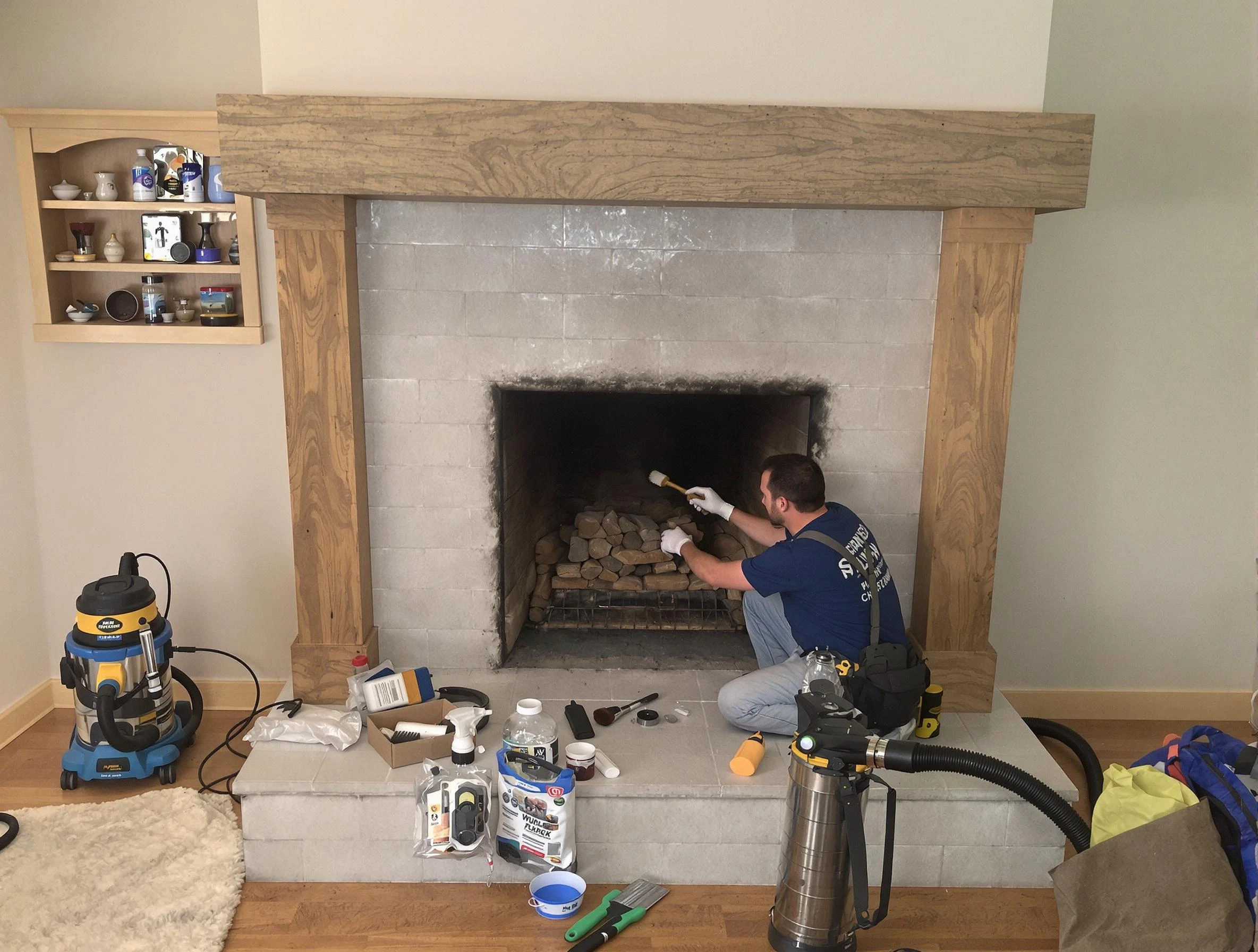 Detailed creosote removal process by Bloomfield Chimney Sweep in Bloomfield, NJ
