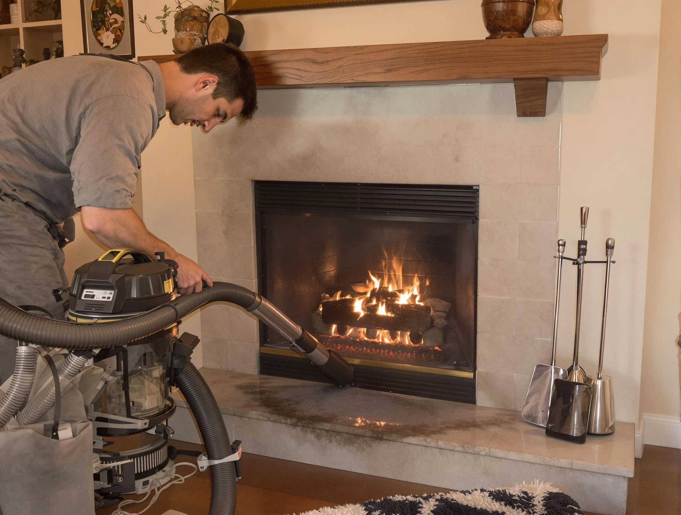 Routine fireplace upkeep by Bloomfield Chimney Sweep in Bloomfield, NJ
